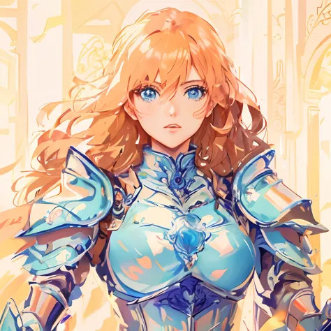 anime - imagem de estilo de uma mulher em armadura com uma espada, portrait knights of zodiac girl, arte de anime digital detalh...