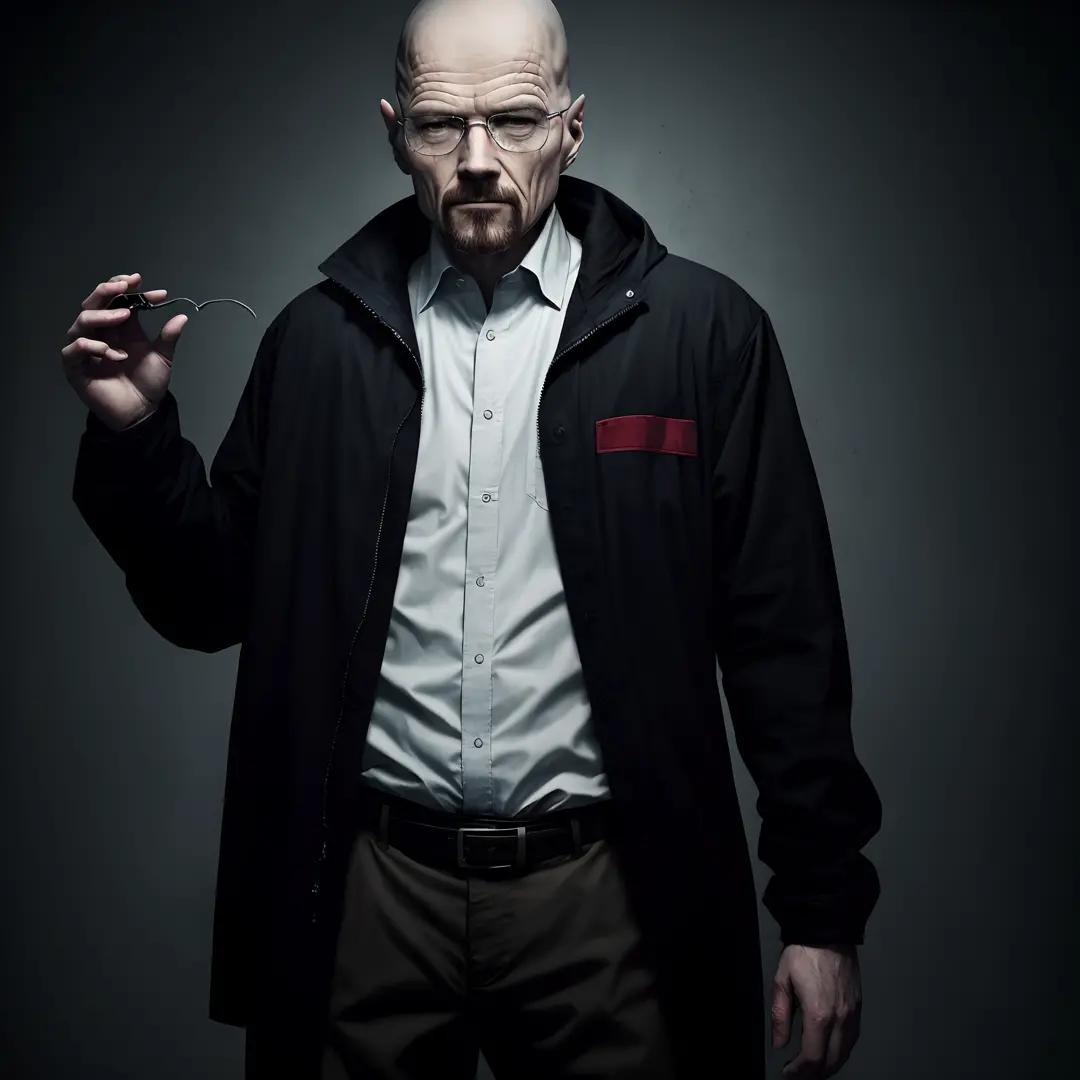 walter white on halloween dressed as a vampire