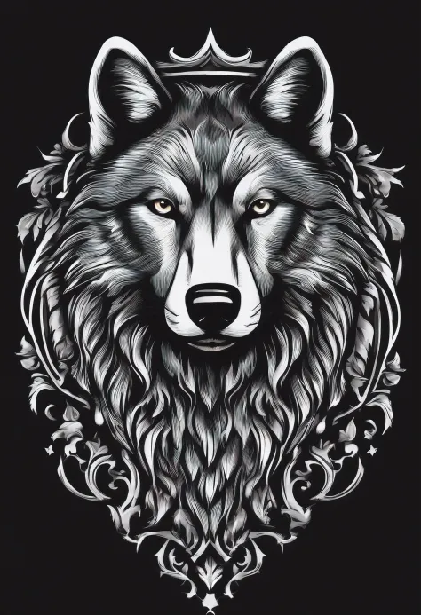 Logo for men's clothing brand related wolves emblem for men's designer clothing brand in excellent quality spectacular designer well detailed modern excellent quality Full HD 9k and natural lighting silkscreen