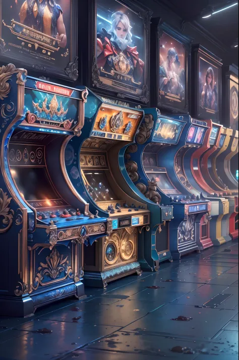 SilverSapphireAI:Arcade in the arcade.(Best quality,4K,8K,A high resolution,Masterpiece:1.2),(super ultra detail),(Realistic,Pho...
