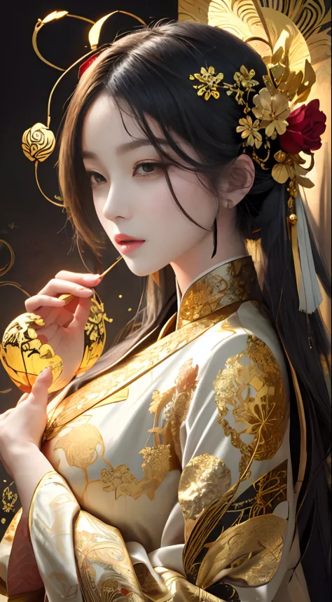 （tmasterpiece，top Quority，best qualtiy，offcial art，Beautiful and aesthetic：1.2），（1girll），Extremely detailed，Colorful，highestdetailed，offcial art，统一 8k 壁纸，ultra - detailed，Beautiful and aesthetic，big breasts beautiful，tmasterpiece，best qualtiy，（zentangle，da...