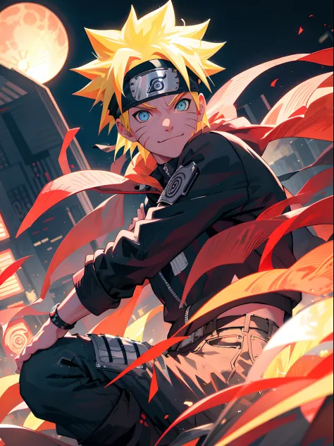 Best quality), (Masterpiece),Ultra-detailed, 1boys, Uzumaki Naruto