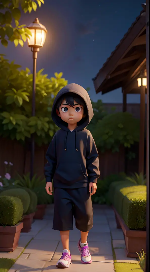 Stable Diffusion prompt:
A Thai boy with black-fringed eyes, looking melancholic, radiates love for the color purple, in the middle of the night, possessing beautiful detailed ears, wearing a short-hooded hoodie and Nike shoes, both in black, surrounded by...