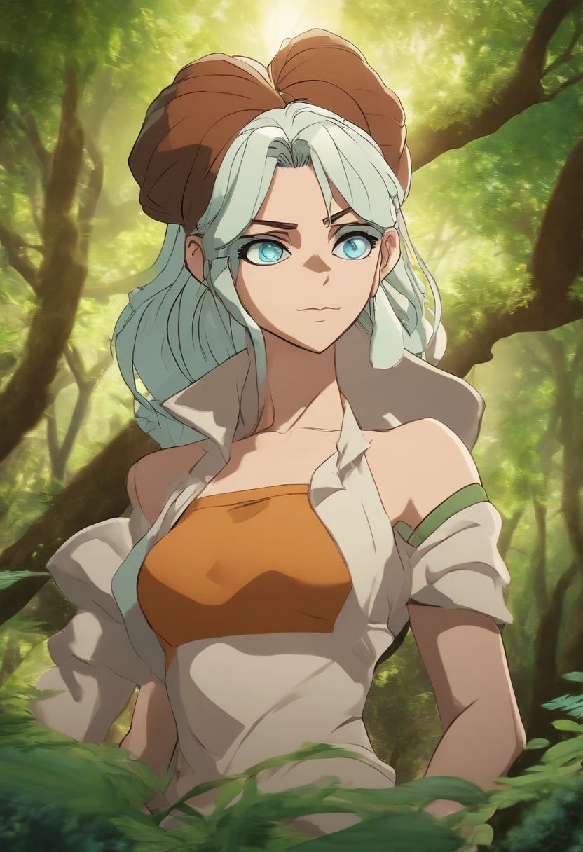 Dr. stone, personagem feminina, anime, cientista, ruiva, corpo inteiro,