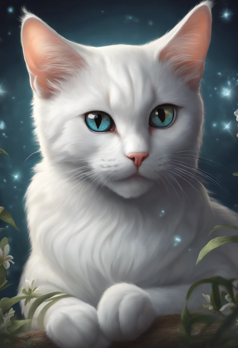 A dull white 猫 , 漫画 , のアートワーク , 動物 , 高品質 ,猫 .