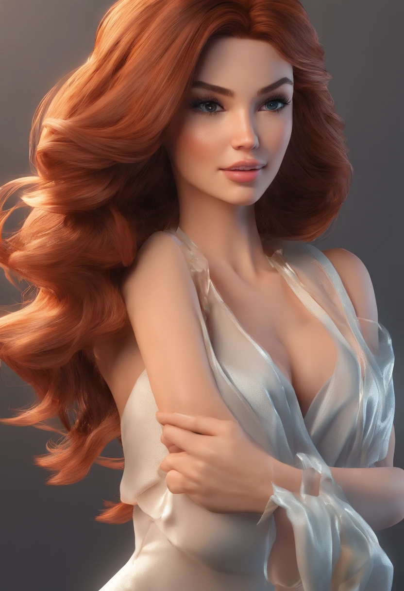 A woman with long red hair posing for a picture - SeaArt AI