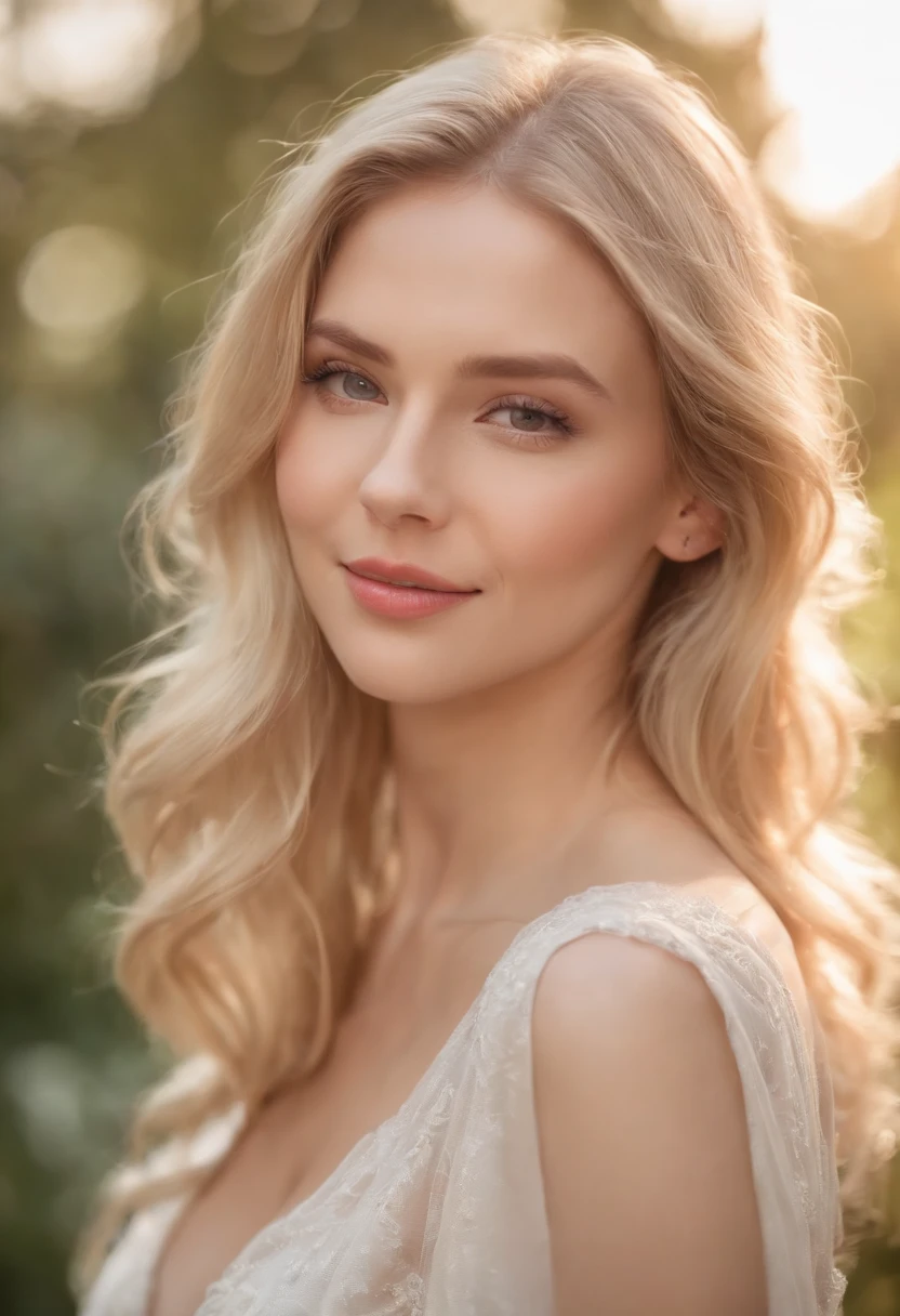russian blonde girl, long wavy hair, tanned skin, slim body, perfect boobs  - SeaArt AI