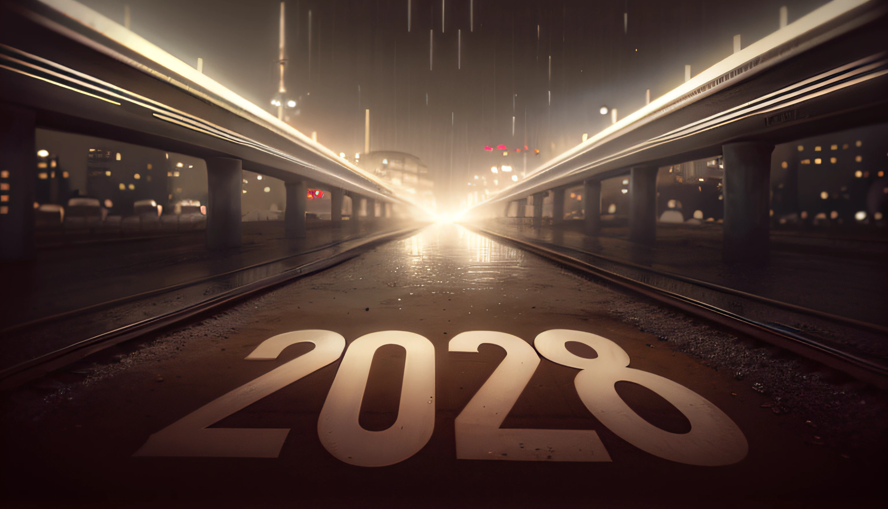 arafed image of a train track with the number 2028 in the middle, the year 20, 2 0 2 2 photo, concept art 2022, from a 2 0 1 9 sci fi 8 k movie, 2 0 2 0 s promotional art, 2022 movie, 2029, 2 0 5 6