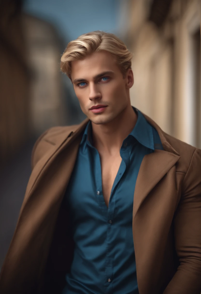 CREATE A BLONDE FRENCH MAN WITH BLUE EYES