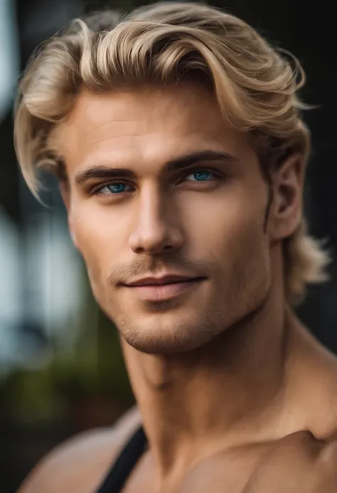 portrait of a blond male with medium hair - SeaArt Al - Free Al Art  Generator