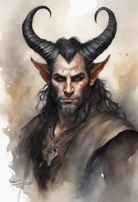 black tiefling male - SeaArt Al - Free Al Art Generator