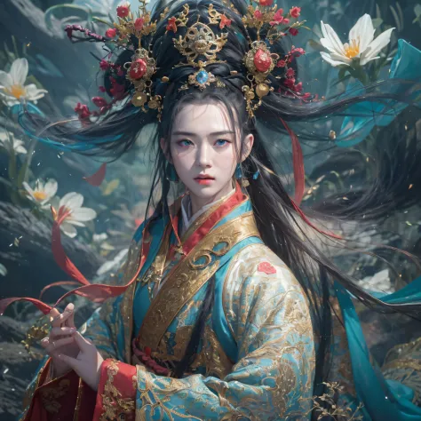 (extremely detailed cg unity 8k wallpaper,masterpiece, best quality, ultra-detailed)he plays huang yaoshi in the movie，his perfo...