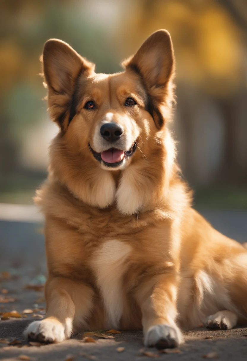 Tem cachorro que está deitado no chão - SeaArt AI