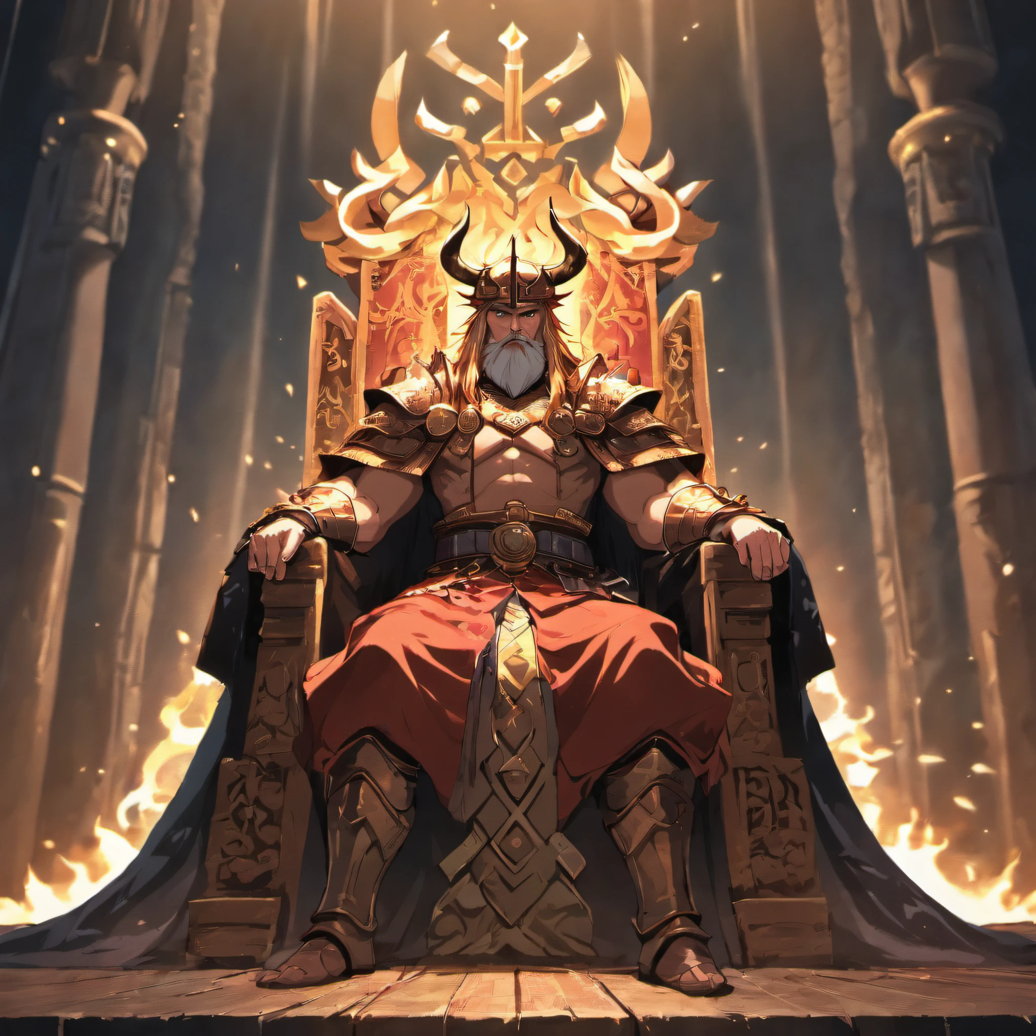 jarl viking sitting on throne