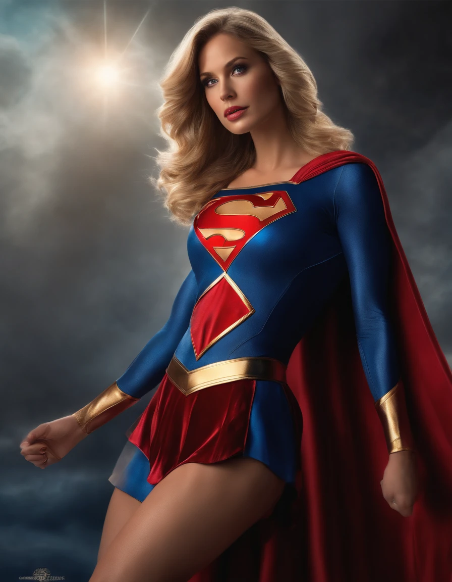 A woman in a superman costume posing for a photo - SeaArt AI