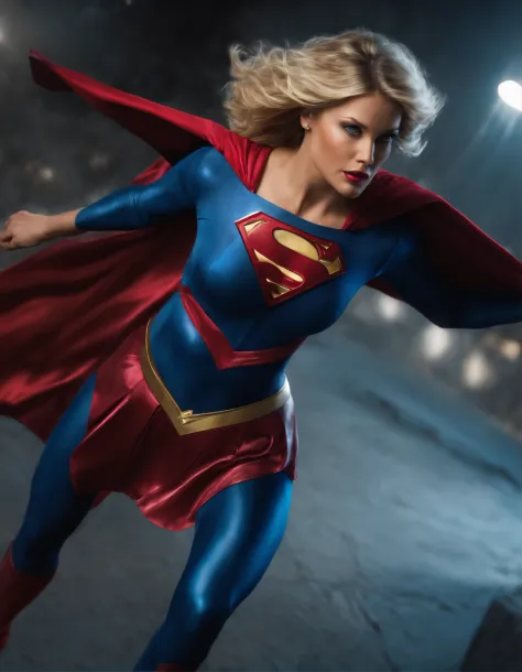 Hyper-realistic sexy supergirl in a bang