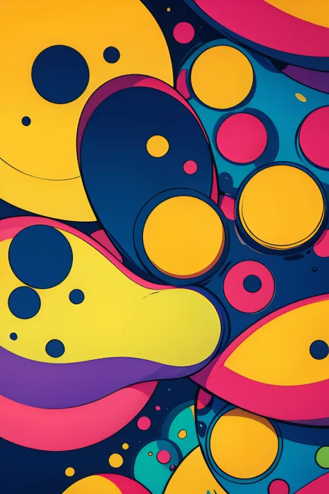 Organic and abstract shapes, no people, just colorful spots with worn texture
