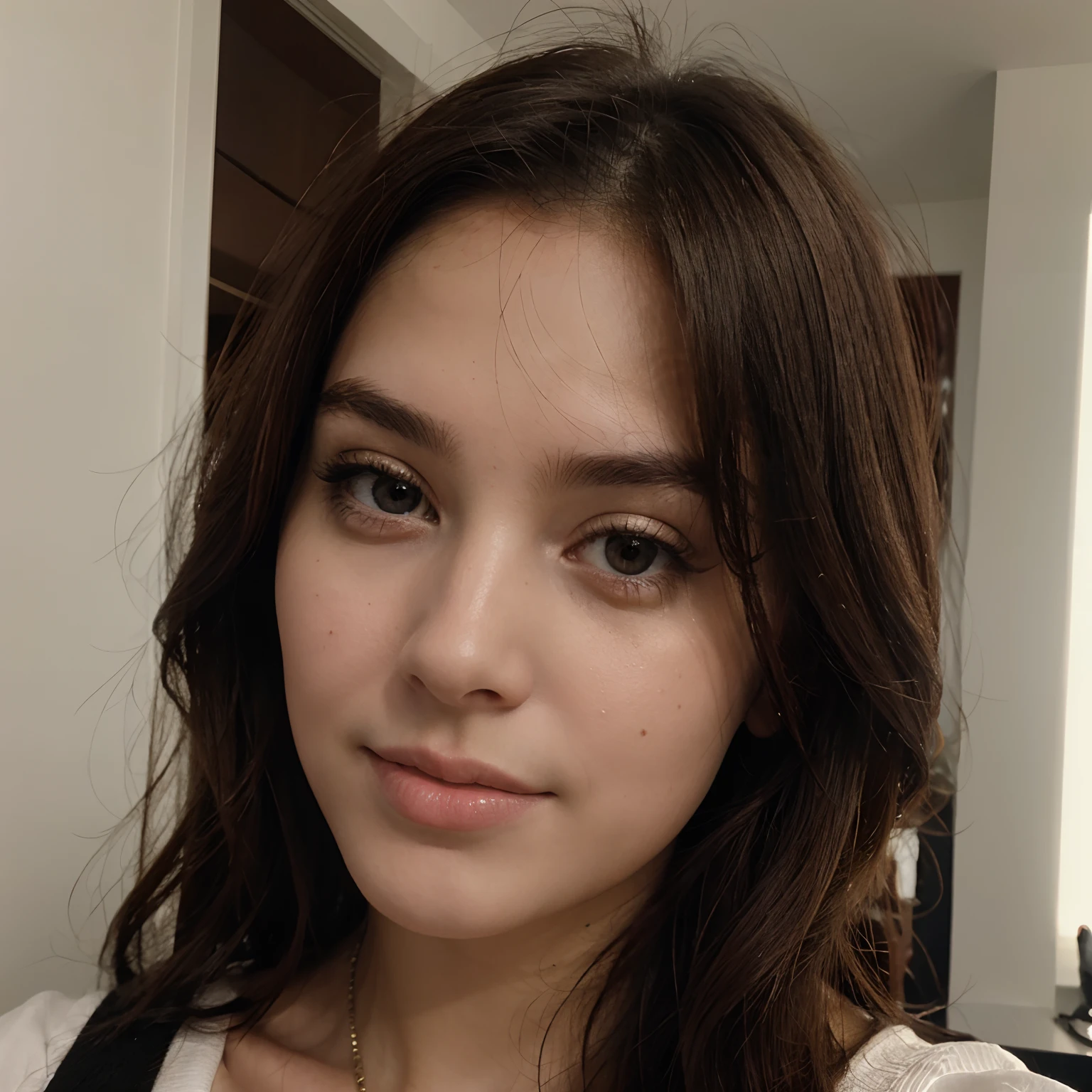 A selfie of a pretty young woman, Taken with iPhone camera