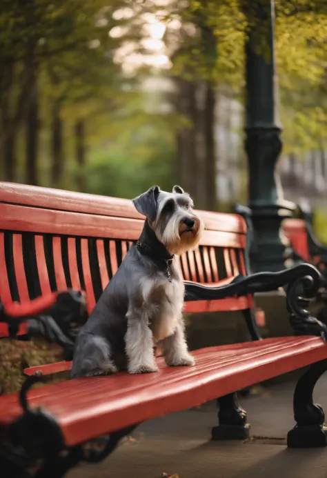 Benches、Sitting Schnauzer、Lots of benches