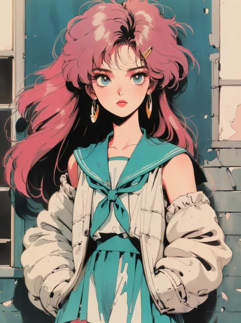 Collage of 1990s chillwave anime on Craiyon
