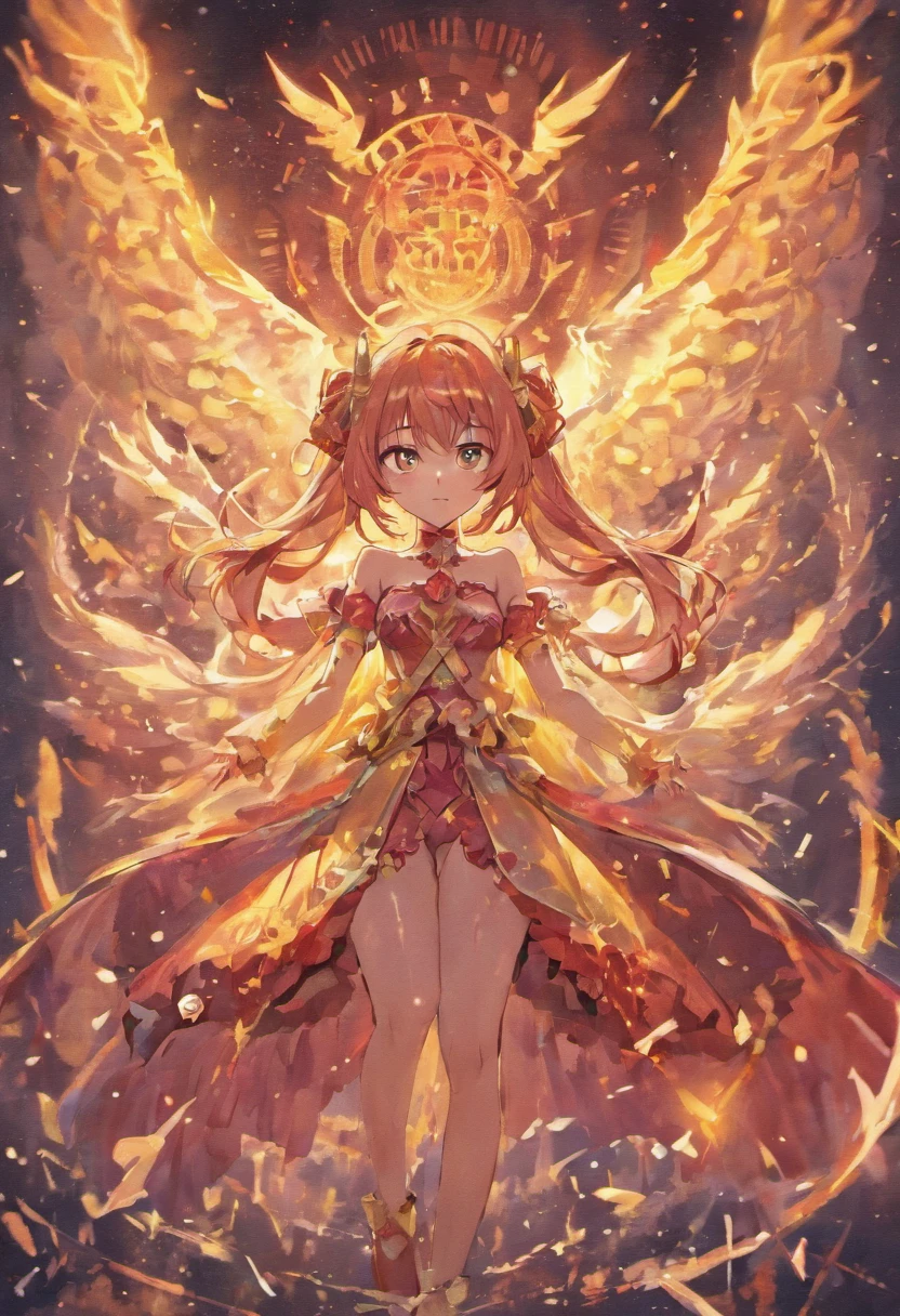 A girl with long hair and a dress with wings in the air - SeaArt AI