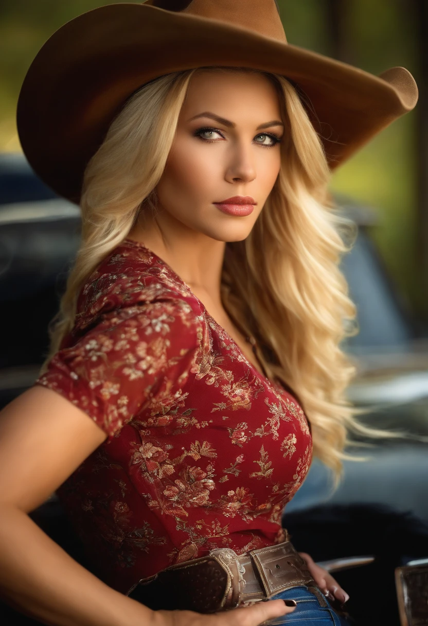 Sexy Blonde cowgirl