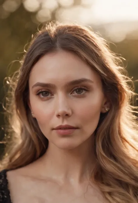 A close up of a woman with long hair standing in front of a group of people  - SeaArt AI