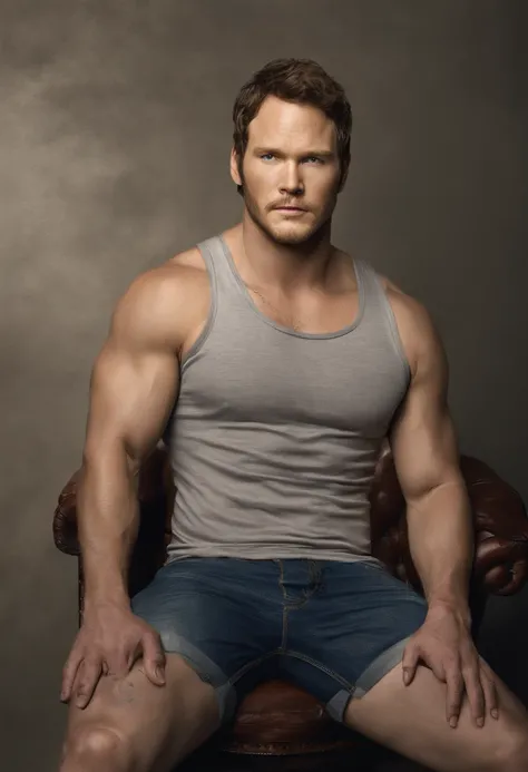 Chris Pratt completely naked showing his penis, big penis, venous penis -  SeaArt AI