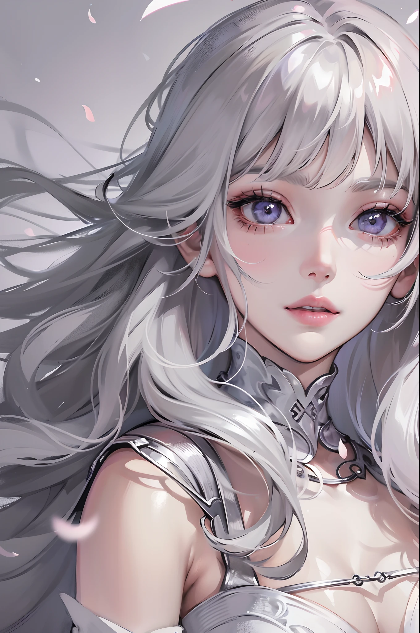 🎨Model: Sebelva_Mix
🌸Prompts: 8K masterpiece superlative, anime woman, cold wind realistic portrait, sister, silver white long hair woman, long hair, light pink lips, calm and rational bangs, gray pupils, flower background, petals dancing, delicate face --auto --s2