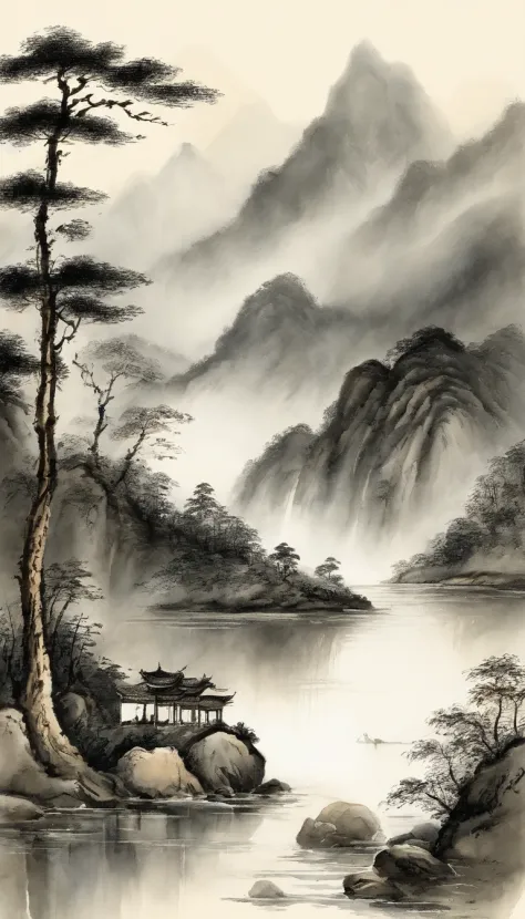 Scratch Painting - Lake in China – Figured'Art