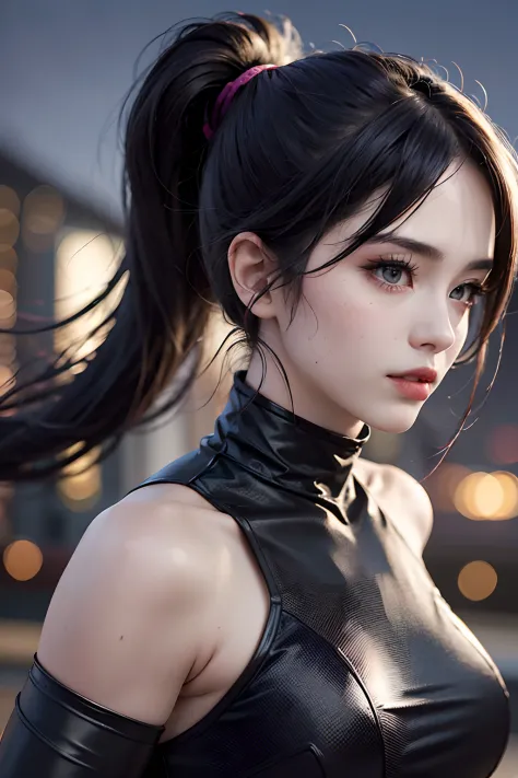 (Best Quality,4k,8K,hight resolution,Masterpiece:1.2),Ultra-detailed,(Realistic,Photorealistic,photo-realistic:1.37),Ninja Girl,...