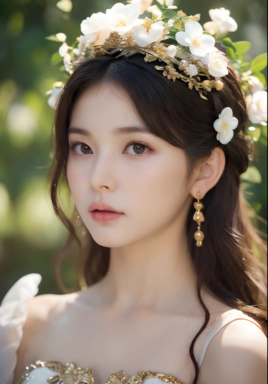 (daydream), 1girl, (beauty breast (upper body)), 1girl, (erotic_, (masterpiece)), kim Yoo-jung, (aphrodite goddess), pretty young face (Russian) (Asian), adept art, very best quality detailed face:1.5, (8k HD graphic, (soft and chill light), best quality detailed ultra highres:1.2 dynamic lighting, artstation, winner photography, volumemetricslighting), (blur background)