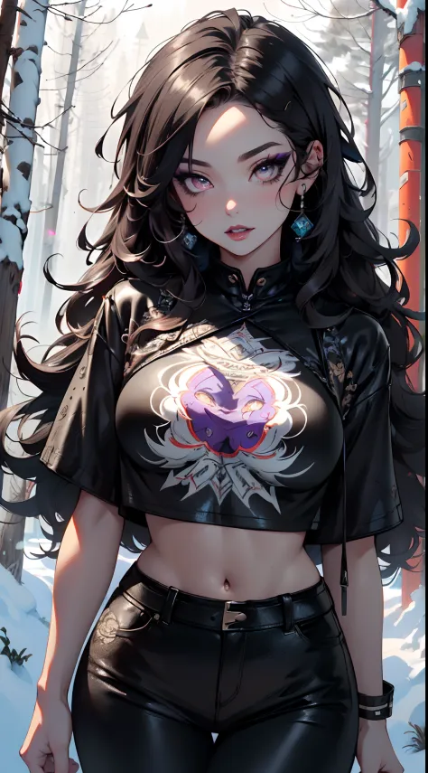 goth girl,1girl,((extremely cute and beautiful black haired anime goth girl)),(((16 years old))),(large breasts:1.2),((((black w...