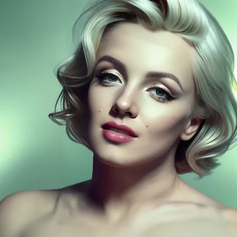 (Raw photo:1.2), (Photorealistic:1.4), Beautiful detailed girl, Highly detailed eyes and face, Beautiful detailed eyes, Marilyn_Monroe portrait photo. blonde, 1mole on face, green_eyes, red lips. High details. ultra high res.photorealistic:.1.4,UHD, (((Mas...