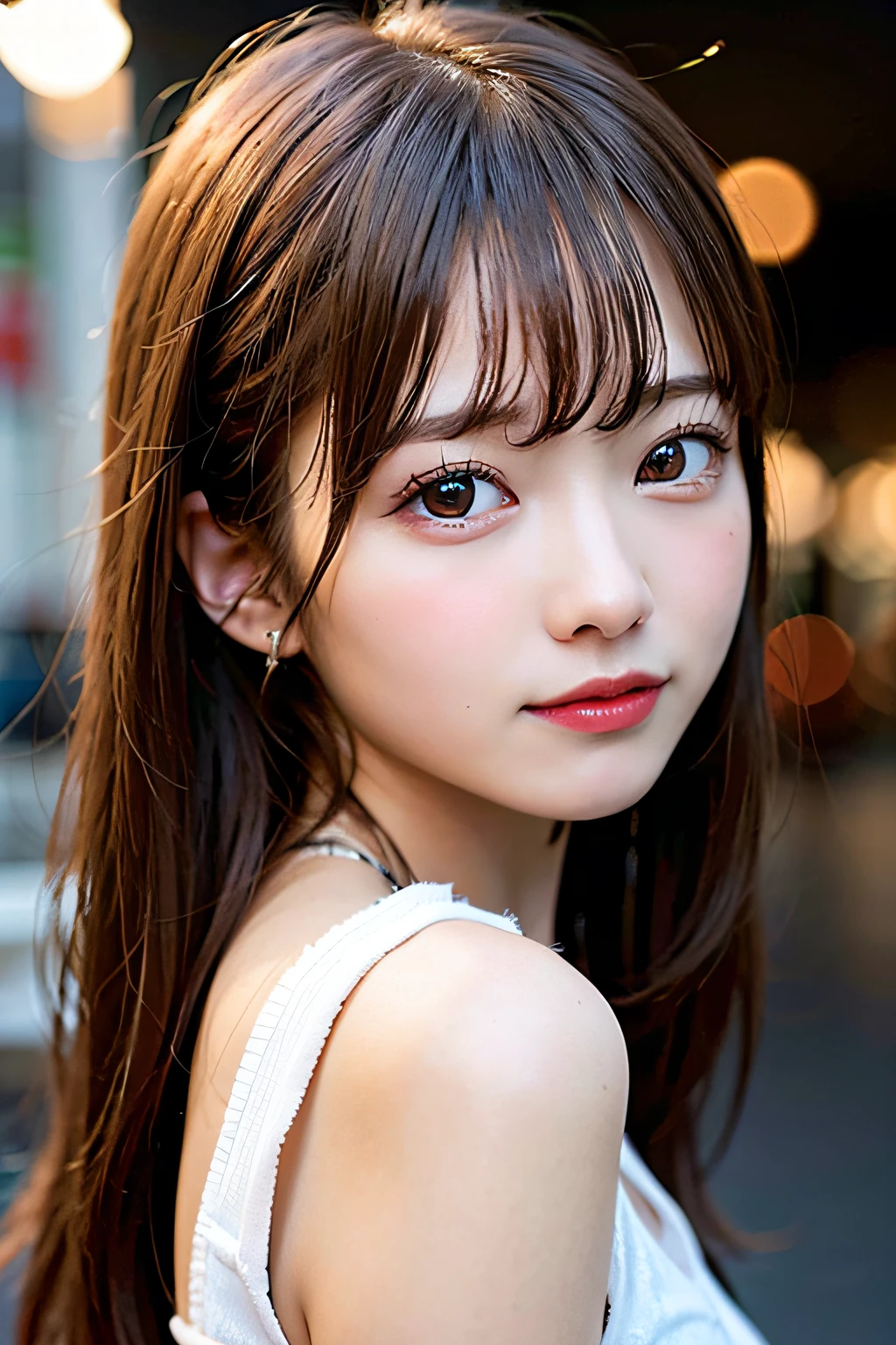 (8K, Raw photo:1.2)Detailed face and eyes,Best Quality, 超A high resolution, Highly detailed ,intricate detailes ,masutepiece ,Cute Girl , Soft cinematic light, Hyper-detailing,foco nítido, High quality,student clothes,  dripping from,