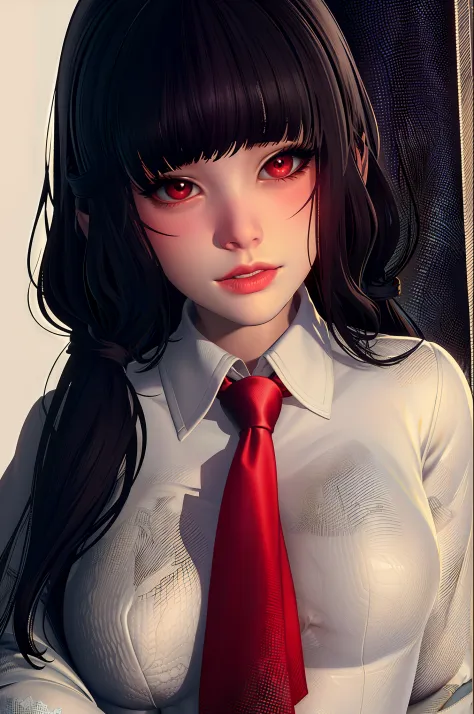 masterpiece, (ultra-detailed background, delicate pattern, intricate detailed), (high-detail, fine details), bestquality, beautiful light, 1girls, bara, moon, Black Hair, lips, Red Eyes, long-haired, blunt bangs, gag, Red lips, ((slim girl, Little girl)), ...