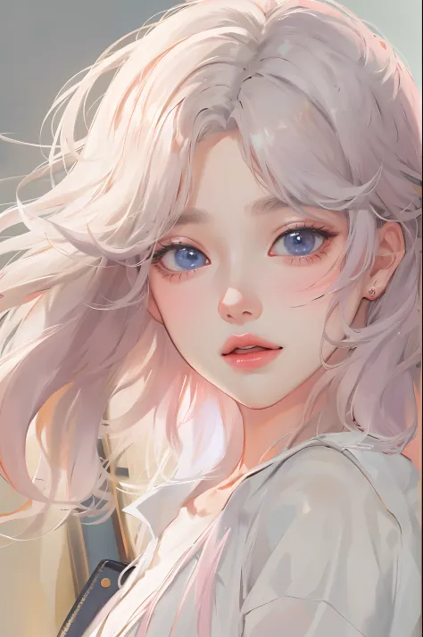 Absurdres, Masterpiece, Best quality, light colors, pastel colors, korean girl with Beautiful face , beautiful hair , a character from kdrama, anime eyes, semi casual clothes, masterpiece background, detailed background