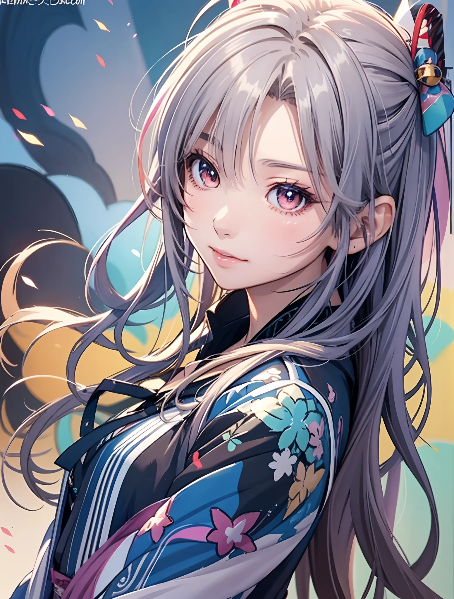 有着五颜六色的头发和五颜六色的裙子的动漫女孩, rossdraws 粉彩 鲜艳, rossdraws 卡通 活力, 动漫风格 4k, 美丽的动漫肖像, 艺术胚芽五彩缤纷!!!, ! 梦想艺术胚芽, 美丽的动漫女孩, 动漫风格的数字艺术, 动漫艺术壁纸4k, 动漫艺术壁纸4k, 数字动漫艺术, 非常详细的 Artgerm