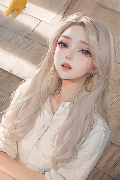 Absurdres, Masterpiece, Best quality, light colors, korean girl from K-pop with Beautiful face , beautiful hair , a character from webtoon, anime eyes, semi casual clothes, masterpiece background, detailed background