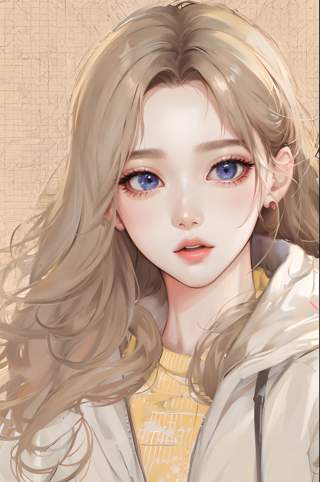 Absurdres, Masterpiece, Best quality, light colors, korean girl from K-pop with Beautiful face , beautiful hair , a character from webtoon, anime eyes, semi casual clothes, masterpiece background, detailed background