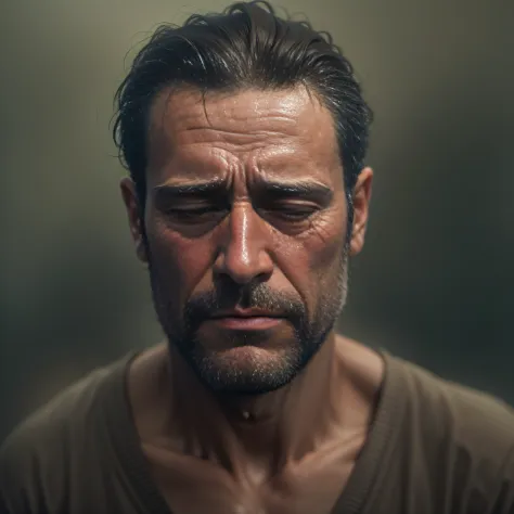 Homem,40 anos,Rezando,triste,Teary,Realismo,8k