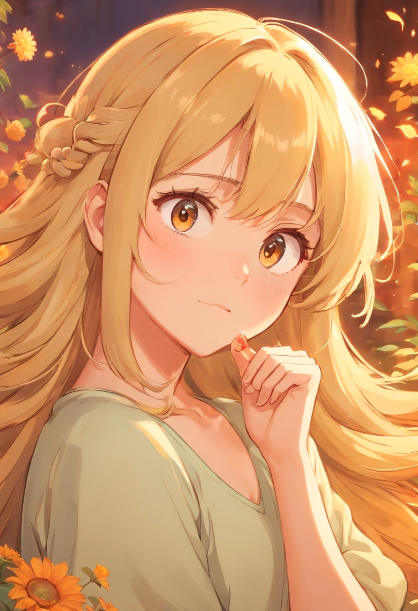 A girl with long blonde hair and a braid in her hair - SeaArt AI