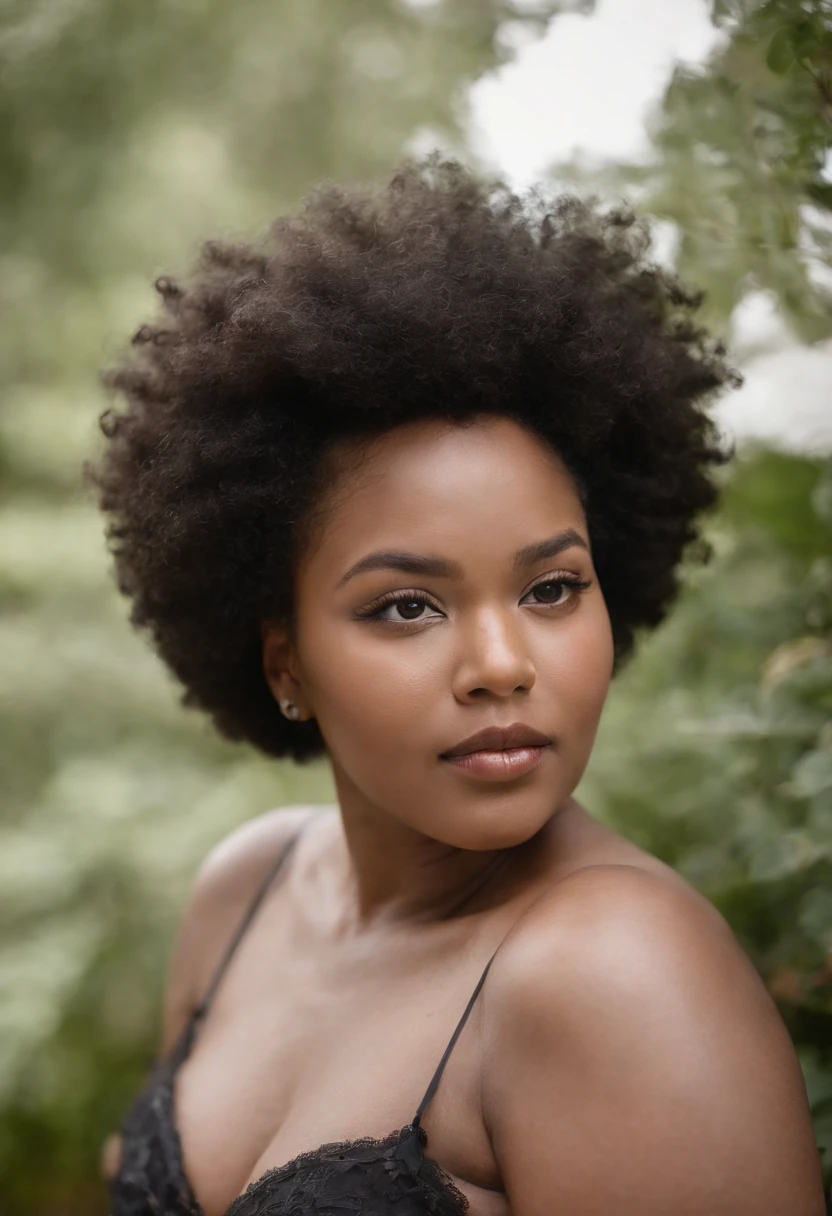 Eu Gostaria De Uma Fotografia De Uma Mulata Plus Size E Cabelo Afro Crespo E Corte Militar Com 6579