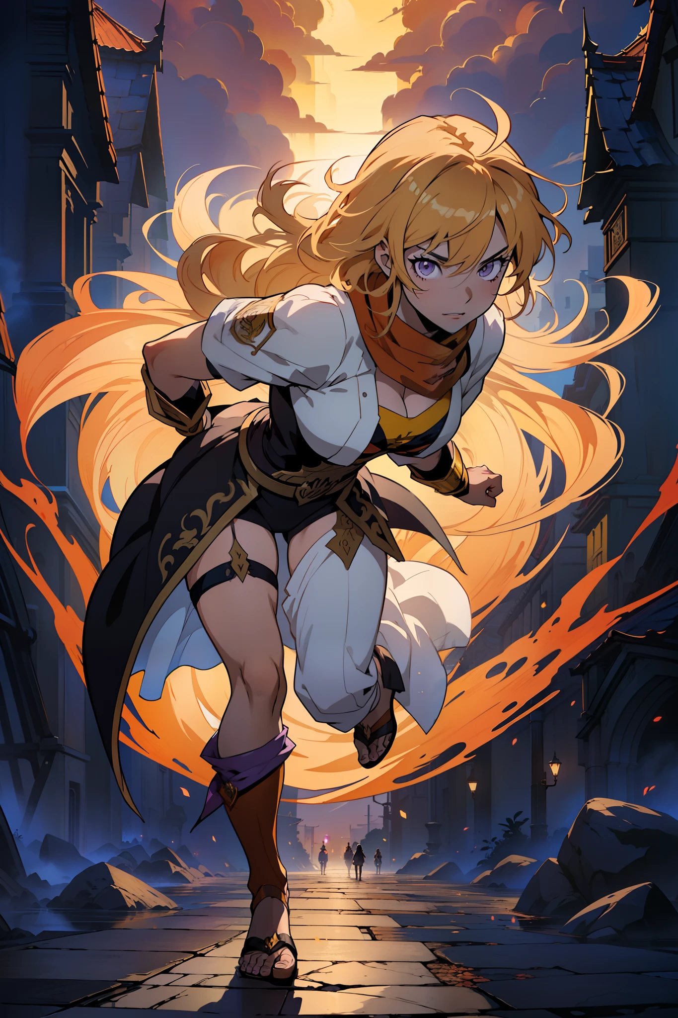 Yang Xiao Longo, ((melhor qualidade)), ((obra-prima)), (altamente detalhado:1.3), a young woman with a mischievous and sexy expression, com volumosos, cabelos ondulados, With peach blonde bangs and purple eyes and voluminous lips, usando uma blusa branca, Despojado, barriga exposta, usando um sobretudo preto da grifinoria por cima ((!!harry potter univerina com longos cabelos loiros, cabelos volumosos e ondulados, Nice anime art style, Estilo anime, anime illustration, bela arte de anime, illustration Anime style, Nice anime style, bela arte de anime, retrato bonito do anime, mulher bonita do anime, menina anime bonita, Boho Chique | | muito anime!!!, Digital anime illustration, anime full body illustration, arte de personagens de anime