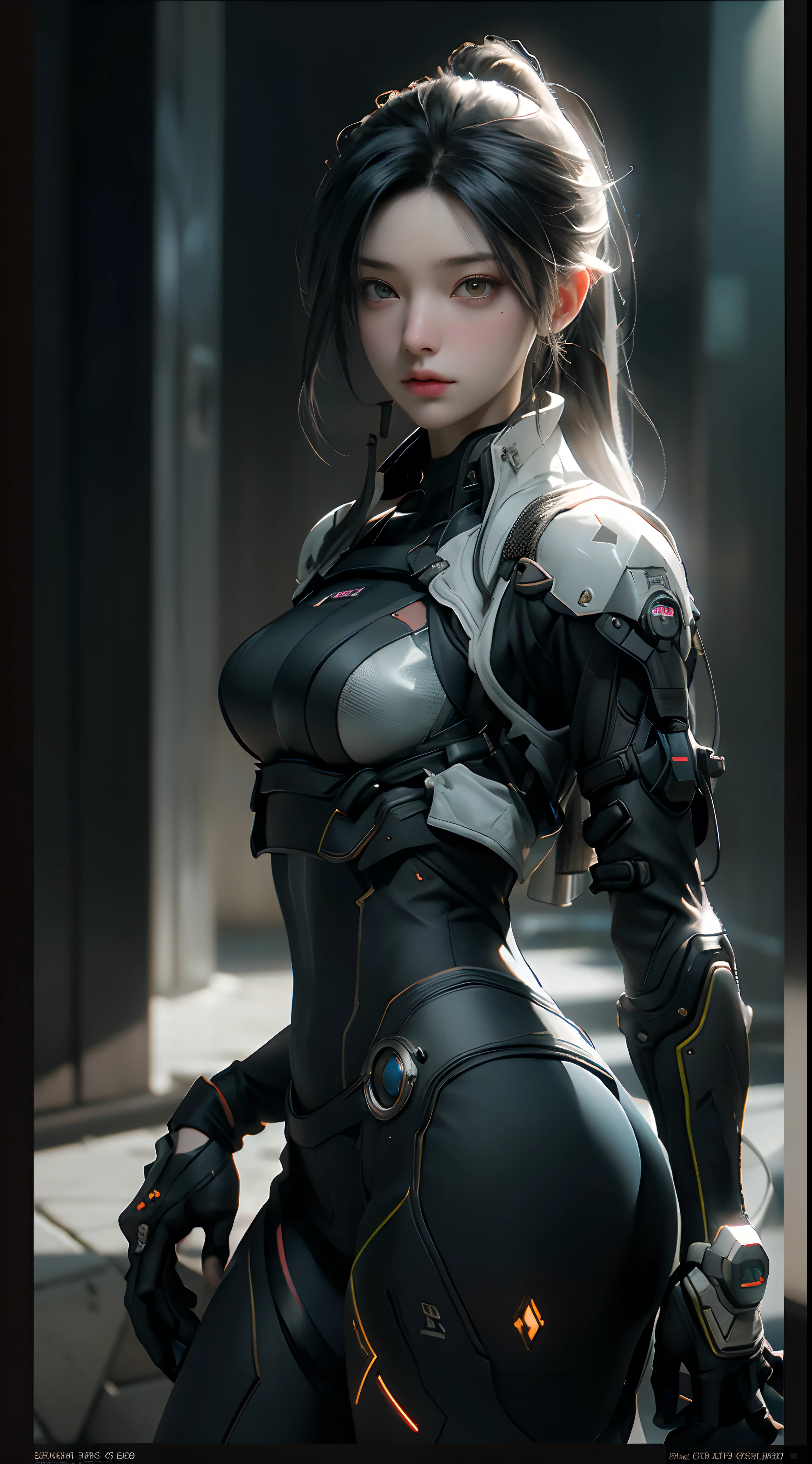 ((Best quality)), ((masterpiece)), (detailed:1.4), 3D, an image of a beautiful cyberpunk female,HDR (High Dynamic Range),Ray Tracing,NVIDIA RTX,Super-Resolution,Unreal 5,Subsurface scattering,PBR Texturing,Post-processing,Anisotropic Filtering,Depth-of-field,Maximum clarity and sharpness,Multi-layered textures,Albedo and Specular maps,Surface shading,Accurate simulation of light-material interaction,Perfect proportions,Octane Render,Two-tone lighting,Wide aperture,Low ISO,White balance,Rule of thirds,8K RAW,