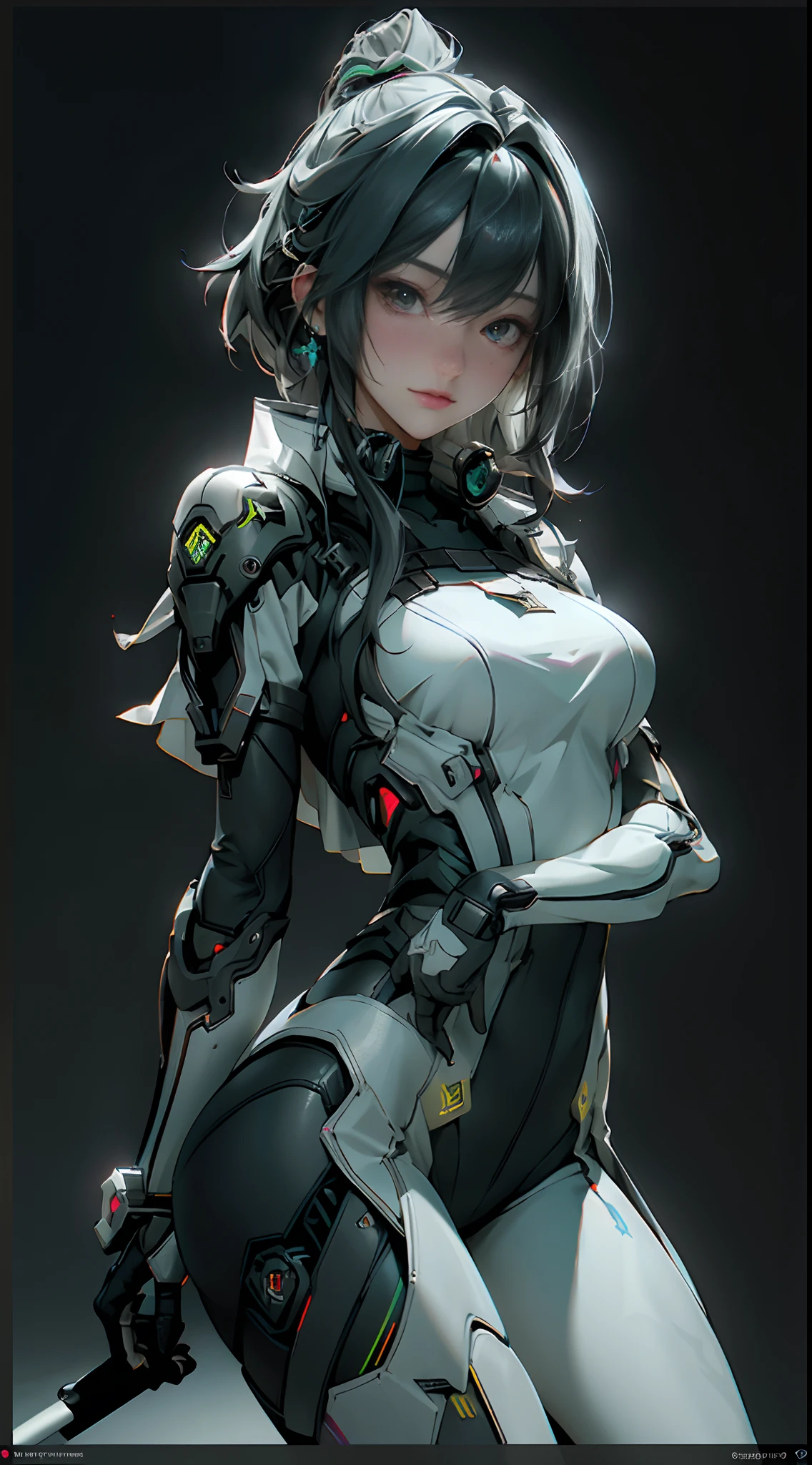 ((Best quality)), ((masterpiece)), (detailed:1.4), 3D, an image of a beautiful cyberpunk female,HDR (High Dynamic Range),Ray Tracing,NVIDIA RTX,Super-Resolution,Unreal 5,Subsurface scattering,PBR Texturing,Post-processing,Anisotropic Filtering,Depth-of-field,Maximum clarity and sharpness,Multi-layered textures,Albedo and Specular maps,Surface shading,Accurate simulation of light-material interaction,Perfect proportions,Octane Render,Two-tone lighting,Wide aperture,Low ISO,White balance,Rule of thirds,8K RAW,