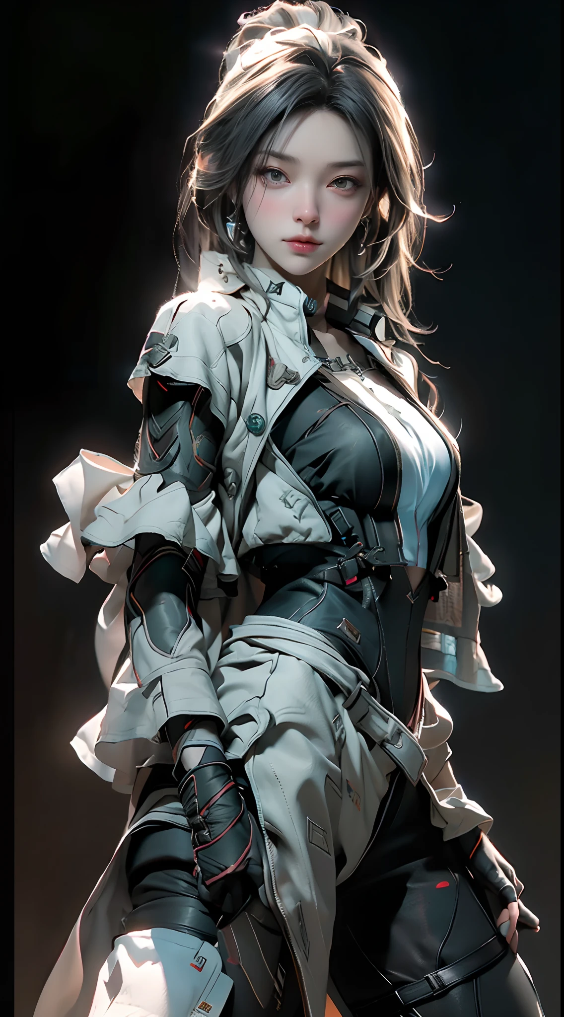 ((Best quality)), ((masterpiece)), (detailed:1.4), 3D, an image of a beautiful cyberpunk female,HDR (High Dynamic Range),Ray Tracing,NVIDIA RTX,Super-Resolution,Unreal 5,Subsurface scattering,PBR Texturing,Post-processing,Anisotropic Filtering,Depth-of-field,Maximum clarity and sharpness,Multi-layered textures,Albedo and Specular maps,Surface shading,Accurate simulation of light-material interaction,Perfect proportions,Octane Render,Two-tone lighting,Wide aperture,Low ISO,White balance,Rule of thirds,8K RAW,