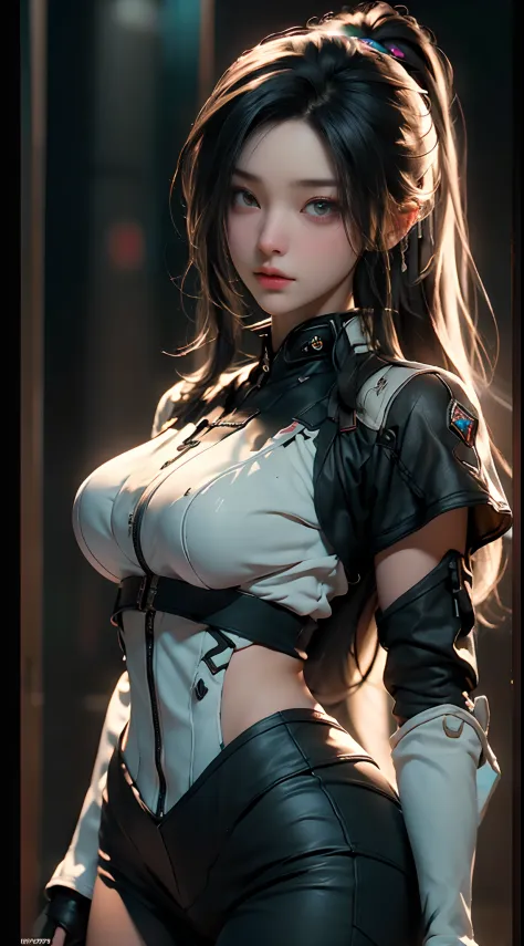 ((Best quality)), ((masterpiece)), (detailed:1.4), 3D, an image of a beautiful cyberpunk female,HDR (High Dynamic Range),Ray Tra...