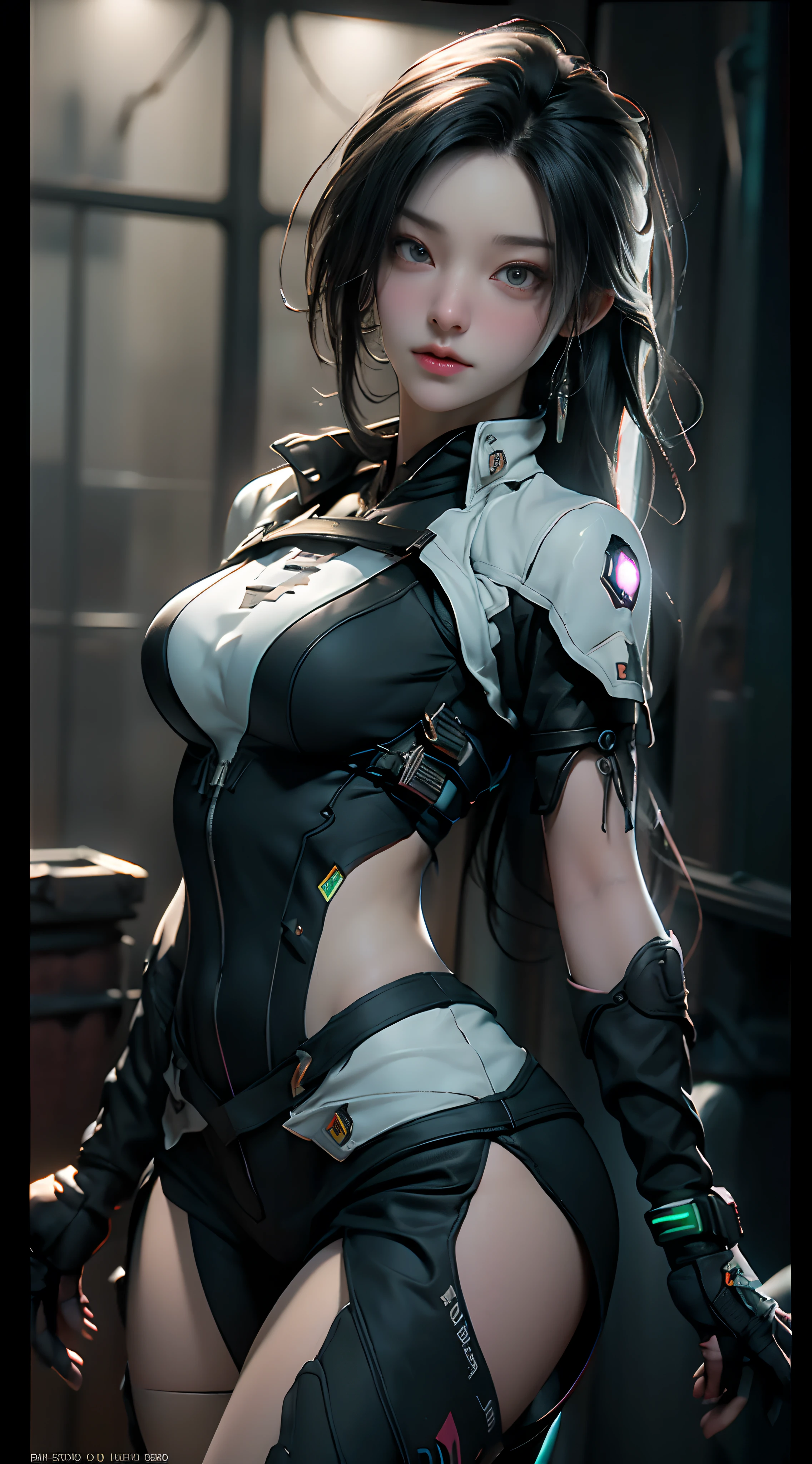 ((mejor calidad)), ((obra maestra)), (detallado:1.4), 3D, una imagen de una hermosa mujer cyberpunk,hdr (Alto rango dinámico),trazado de rayos,NVIDIA RTX,Súper resolución,irreal 5,dispersión subsuperficial,texturizado PBR,Postprocesamiento,Filtrado anisotrópico,Profundidad de campo,máxima claridad y nitidez,Texturas multicapa,Albedo and Specular maps,Sombreado de superficie,Simulación precisa de la interacción entre la luz y el material.,proporciones perfectas,renderizado de octanaje,Iluminación de dos tonos,gran apertura,ISO bajo,balance de blancos,Regla de los tercios,8K CRUDO,