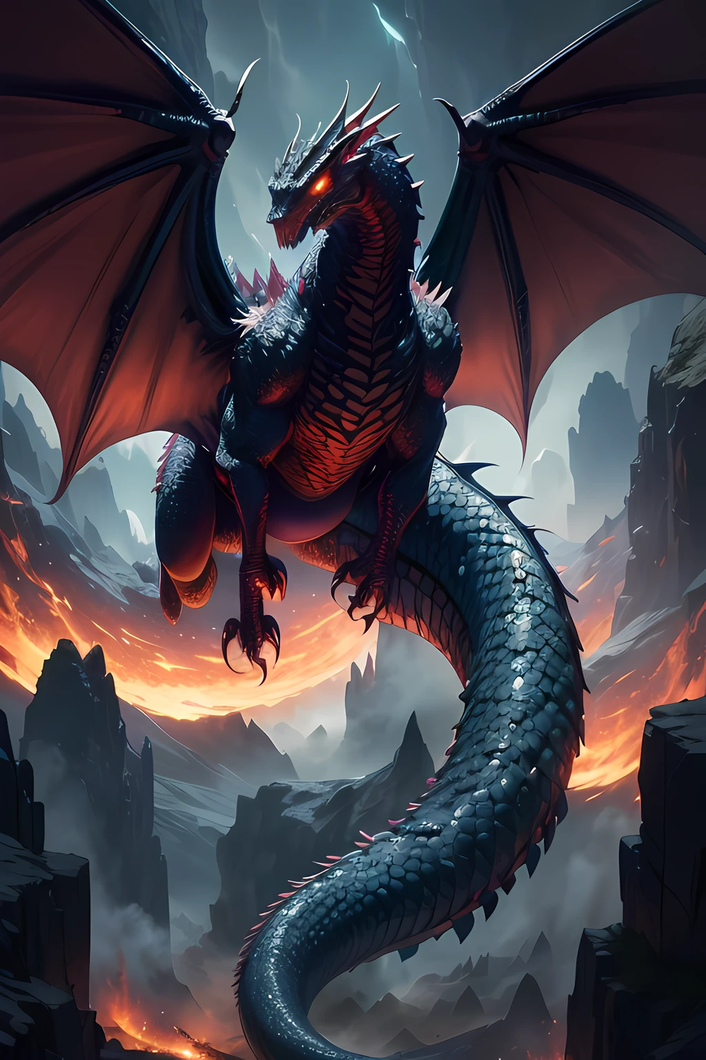 AI Art LoRA Model: Ancient Red Dragon